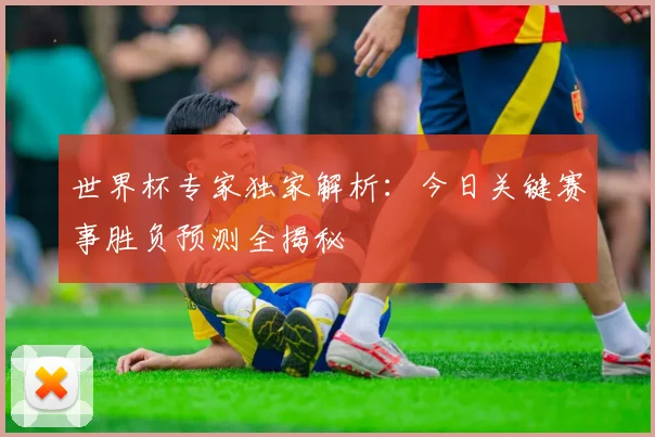 世界杯专家独家解析：今日关键赛事胜负预测全揭秘